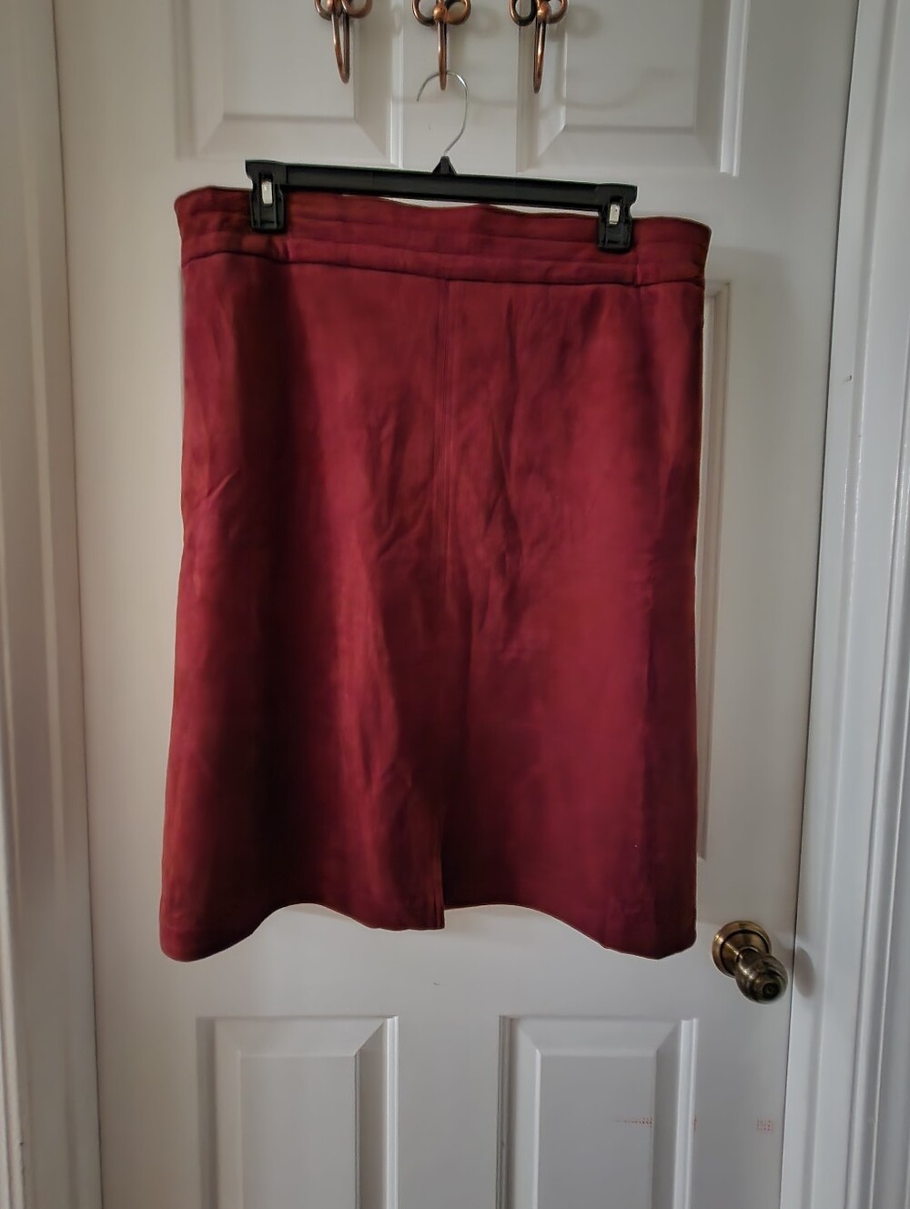 Womens Denim & Co Faux Suede Skirt - Size XL